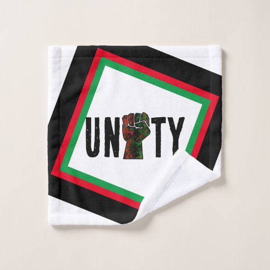 fierté noire drapeau rouge vert poing panafricain  (Gant de toilette)