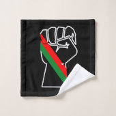 fierté noire drapeau rouge vert poing panafricain (Gant de toilette)