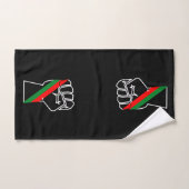 fierté noire drapeau rouge vert poing panafricain (Serviette à main)