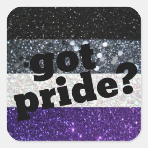 Fierté obtenue ? Autocollant asexuel de fierté