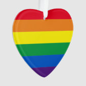 Fierté rainbow stripes Lgbt gay coeur de Noël (devant)