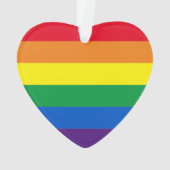 Fierté rainbow stripes Lgbt gay coeur de Noël (dos)