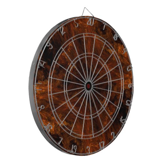 fiery Abstact Feather Fractal Dart Board Dartbord (Voorkant Links)