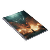 Fiery Angry Black Ancient Dragon Notitieboek (Rechterzijde)