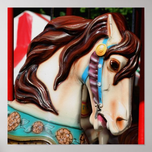 Fiery Carousel Horse Poster (Voorkant)
