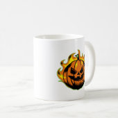 Fiery Carved Halloween Pumpkin Mug Koffiemok (Voorkant rechts)