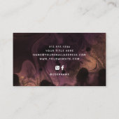 Fiery Dark Marble | Dramatische Waterverf Visitekaartje (Achterkant)