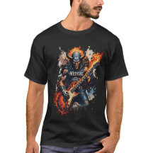 Fiery Demon Gitarist Heavy Metal T-shirt