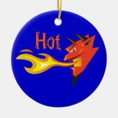 Fiery Devil's Head Door Hanger Keramisch Ornament (Voorkant)