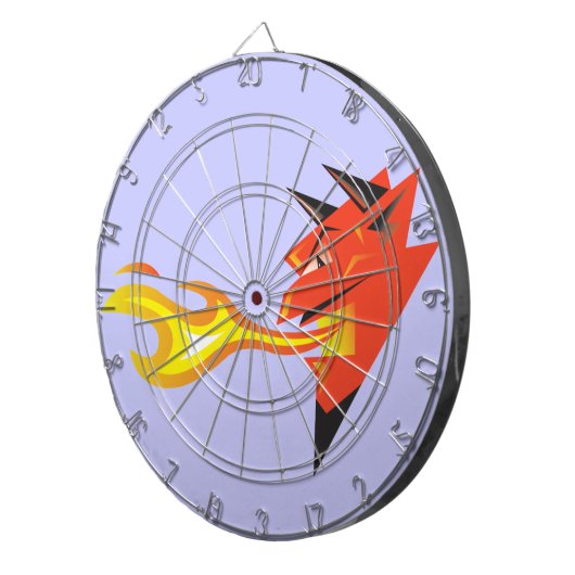 Fiery Devil's Head_Flame-Spitting Dartbord (Voorkant Rechts)