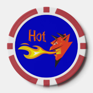 Fiery Devil's Head_Hot_En Fuego Poker Chips