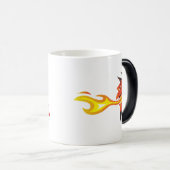 Fiery Devil's hoofd zei dat het heet was. Magische Mok (Voorkant rechts)