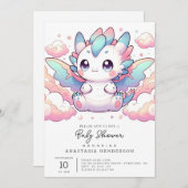 Fiery Dragon-Baby shower Kaart (Voorkant / Achterkant)