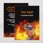 Fiery End of the World Apocalypse Party Kaart (Voorkant / Achterkant)