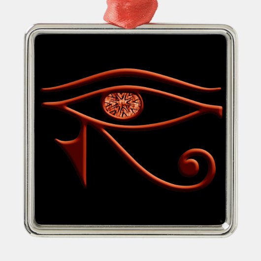Fiery Eye of Horus Square Ornament (Voorkant)