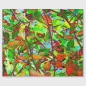 Fiery Fall Leaves Cadeaupapier (Vlak)