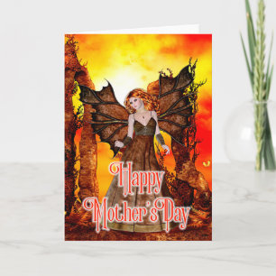 Fiery Fantasy Faerie - Moederdag Kaart