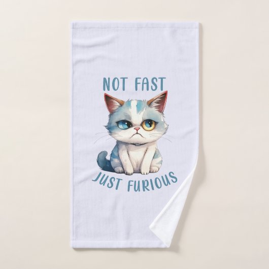 Fiery Feline Spirit - Sassy Angry Cat Design (Serviette à main)