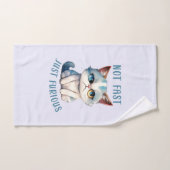 Fiery Feline Spirit - Sassy Angry Cat Design (Serviette à main)