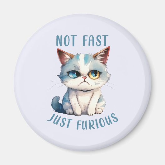 Fiery Feline Spirit – Sassy Angry Cat Design Magneet (Voorkant)