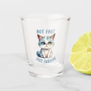Fiery Feline Spirit – Sassy Angry Cat Design Shot Glas