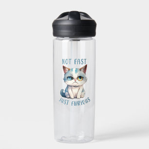 Fiery Feline Spirit – Sassy Angry Cat Design Waterfles