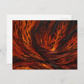 Fiery Flow vulkanisch Abstract Briefkaart (Voorkant / Achterkant)