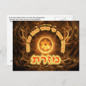 Fiery Fractal Mizrach Briefkaart (Voorkant / Achterkant)