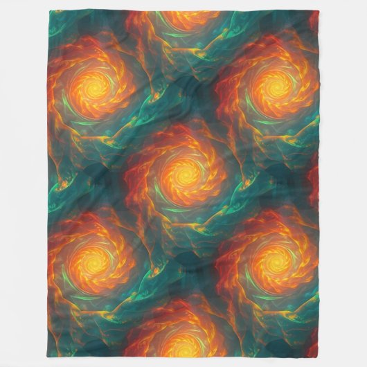 fiery fractals fleece deken (Voorkant)
