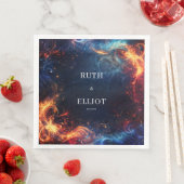 Fiery Galaxy bruiloft servetten (Insitu)