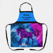 Fiery Galloping Zwart Paard Gepersonaliseerd Schort (Voorkant)