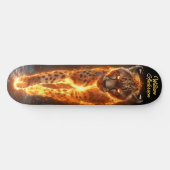 Fiery Glowing Cheetah Skateboard (Horizontaal)