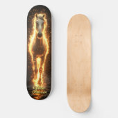 Fiery Glowing Horse Skateboard (Voorkant)