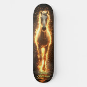 Fiery Glowing Horse Skateboard (Voorkant)