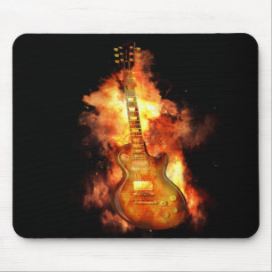 Fiery guitar muismat