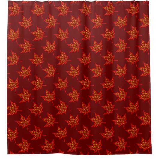 Fiery Leaves Douchegordijn (Voorkant)