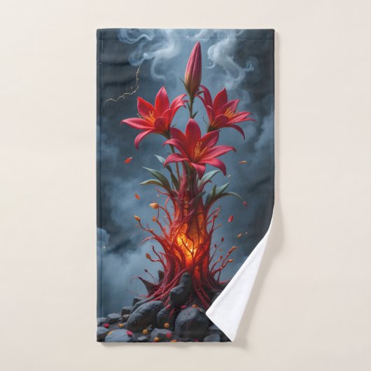 Fiery Lily Fantasy Handdoek (Handdoek)