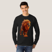 Fiery Lion – Dramatic Fantasy T-Shirt (Voorkant volledig)
