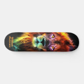 Fiery Lion Glowing Cool Style Skateboard (Horizontaal)