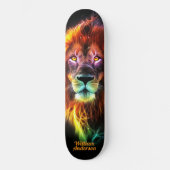 Fiery Lion Glowing Cool Style Skateboard (Voorkant)