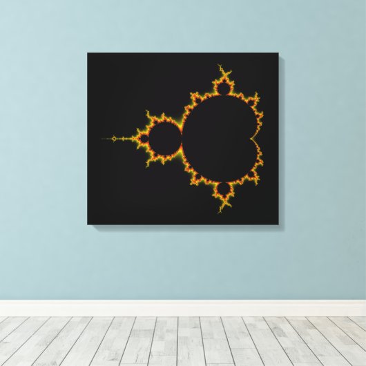 Fiery Mandelbrot Set gewikkeld canvas (Insitu (Houten vloer))