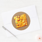 Fiery Maya Animal Head Ronde Sticker (Envelop)