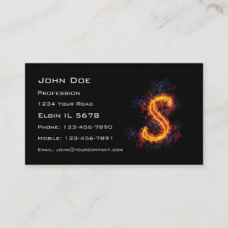 Fiery Monogram S Visitekaartje