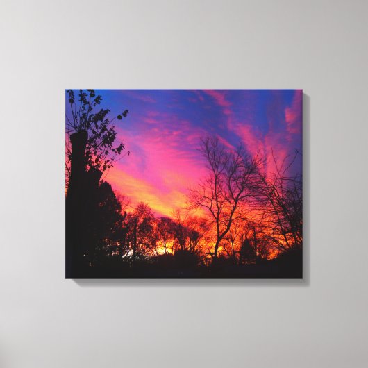 Fiery Night Sky Canvas Afdruk (Voorkant)