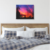 Fiery Night Sky Canvas Afdruk (Insitu (Slaapkamer))