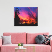 Fiery Night Sky Canvas Afdruk (Insitu (Woonkamer))