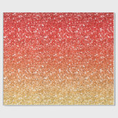 Fiery Ombre met Glitter Effect Cadeaupapier (Vlak)