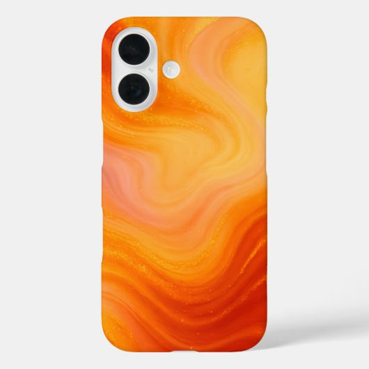 Fiery Orange Gold Marble iPhone / coque ipad (Verso)