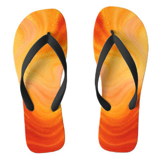 Fiery Oranje gouden marmeren Teenslippers