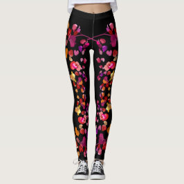 Fiery Petals Leggings
